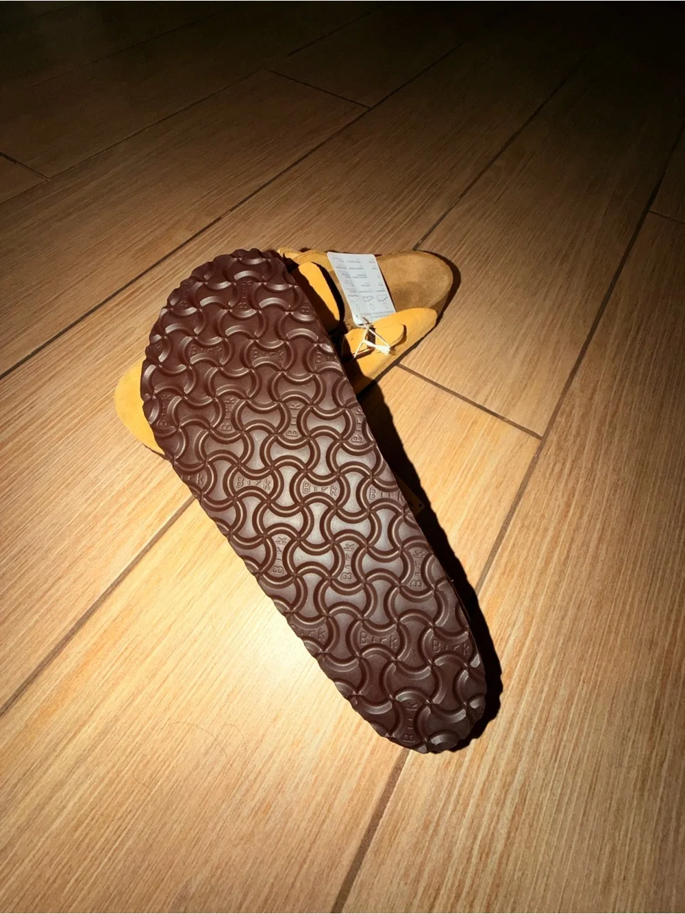 Birkenstock Suede Boston Clog in Mustard Yellow